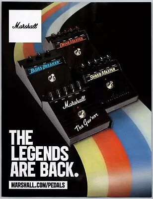 Marshall Blues Breaker Drive Master Foot Pedals May 2023 Full Page Print Ad • $11.99