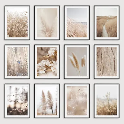 £3.49 • Buy Beige Botanical Wall Art Prints Bedroom Living Room Posters Pictures Home Decor