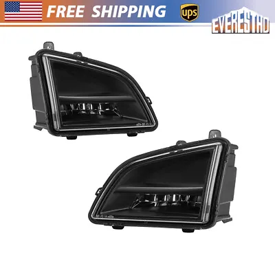 1Pair Fit For Volvo VNL Fog Light LED Front Bumper Driving Black Housing 2018-up • $224.09