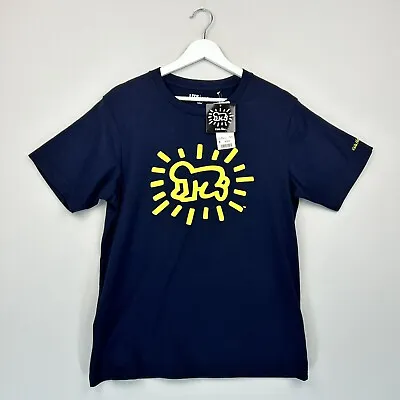 Uniqlo Keith Haring T Shirt Mens Small Blue Radiant Baby New With Tags Crew Neck • £26.99
