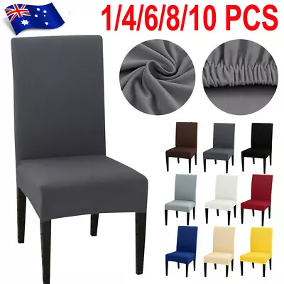 $24.99 • Buy UP 10 Pcs Dining Chair Cover Stretch Removable Slipcover Washable Banquet Event