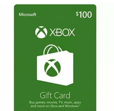 XBOX Live US Gift Card USD $100 • $169.99
