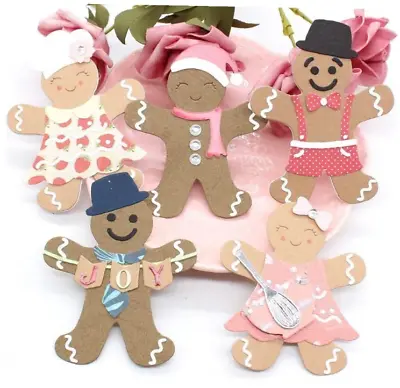 Gingerbread Man Christmas Metal Cutting Stencil For Paper Card Scrapbooking Dies • £4.09