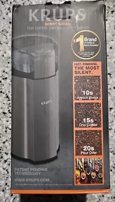 KRUPS Fast Silent Vortex Electric Coffee And Spice Blade Grinder Grey GX332B50 • $29