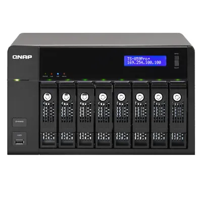 QNAP Ts-859 Pro+Serwer Nas 2x1.8GHz 8 X Bay 1GB RAM • £501.70