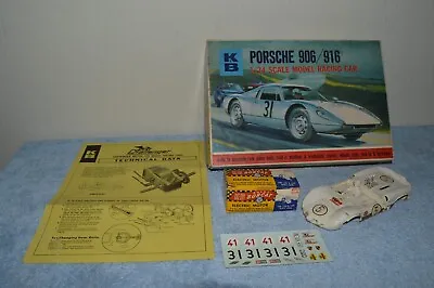 K&B - 1/24 Scale Slot Car - Porsche 906 / 916 Box & Decal- Chaparral - USED • $35