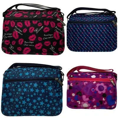 £9.99 • Buy Ladies Shoulder Bag Cross Body Messenger Multi Pocket Nylon Travel Purse Bags