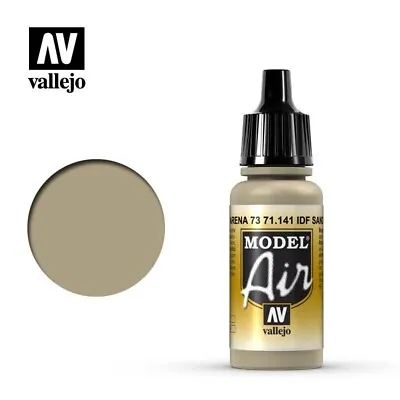 Vallejo Model Air: IDF Sand Grey 73 - Acrylic Paint Bottle 17ml VAL71.141 • £2.65