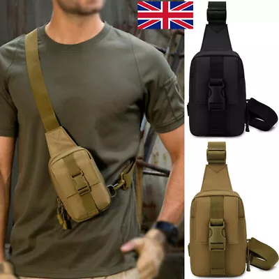 Men Chest Bag Small Pack Outdoor Travel Sport Shoulder Sling Backpack CrossBody • £7.99