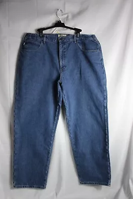 Vintage L.L. Bean Flannel Lined Comfort Waist Blue Denim Jeans - Mens Size 40x30 • $26.95