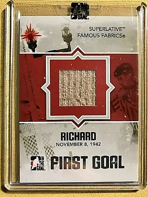 2010 ITG Superlative Hockey MAURICE ROCKET RICHARD Canadiens Game Used Jersey /9 • $149.95