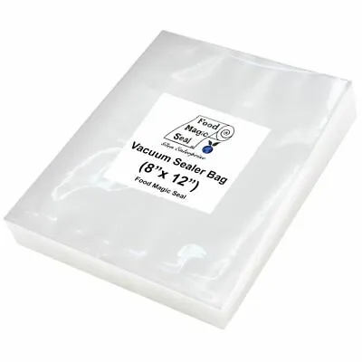 $34.99 • Buy 200 QUART 8 X 12  Bags Food Magic Seal For Vacuum Sealer Food Storage Bags!