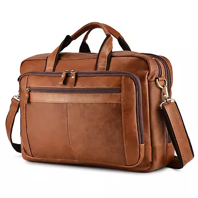 Men Laptop Bag Case Messenger Business Briefcase Satchel Leather Shoulder Bag • $85.59