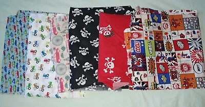 Assorted Material 6x Fabric Value Bundle - Cars/Pirates. Cotton. Free Postage/12 • £11.75