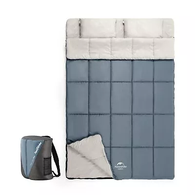 Naturehike Double Cotton Sleeping Bag With Pillow | Heat Retention | Compact • £59.99