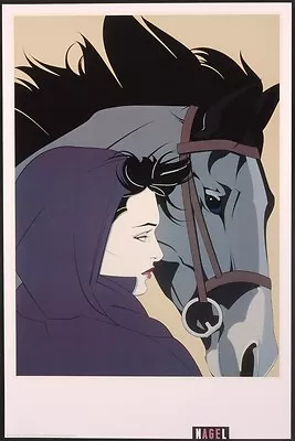 Patrick Nagel MONTANA Rare Lithograph Out Of Print Woman & Horse New Art • $43.99