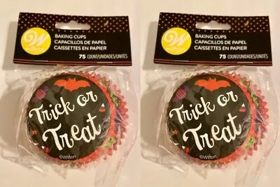 Halloween Cupcake Liners 2 X 75ct Wilton #0072 Standard Paper Trick Or Treat • $9.99