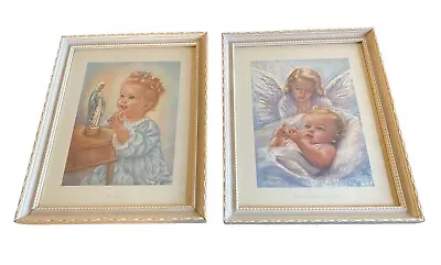 Vintage E. G. Co Framed Prints “Our Baby’s Guardian Angel” & “The Prayer” • $14.65