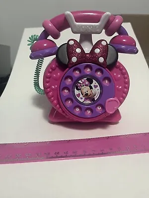 Disney Minnie Mouse Pink Telephone 7  Happy Helpers Talking Phone - Works • $3.50