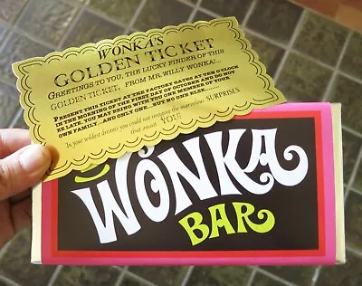 Wonka Bar Replica Prop From Charlie And The Chocolate Factory Golden Ticket • $15.99