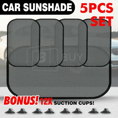 5Pcs Side Front Rear Window Screen Mesh Sunshade Sun Shade For Car UV Protection • $12.99