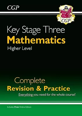 KS3 Years 7-9 Maths Complete Revision And Practice With Answer Higher Level Cgp • £13.99