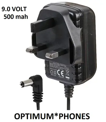 9V 500mA AC/DC Power Supply Adaptor With Right Angled Plug  2.1mm PSU UK Plug • £9.50