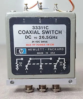 $45 • Buy Agilent 33311C Coaxial Switch DC To 26.5GHz  24VDC DRIVE/ Max RF Power 1W CW