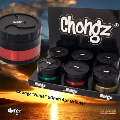 Chongz  Cyclone  60mm 4 Part Metal Herb Grinder Sifter Smoking Accessory Crusher • £29.99