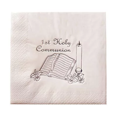 NPK First Holy Communion Design Foil Printed Napkins (Pack Of 15) SG7156 • £8.49