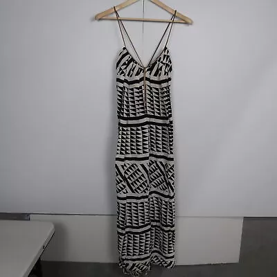 Witchery Womens Maxi Dress Size 8 White & Black Sleeveless Long Length • $17.14