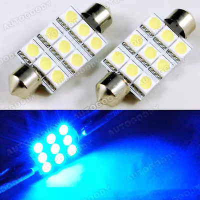 Ultra Blue 578 LED Bulbs Festoon 9-SMD 5050 Dome Map Cargo Light 211-2 • $10.98