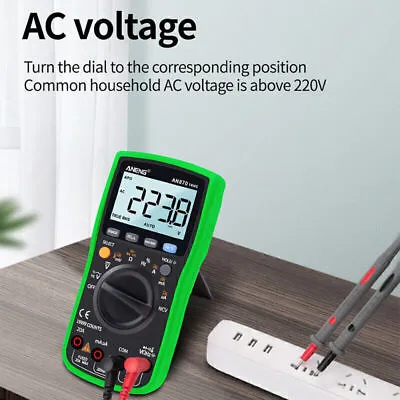 ANENG AN870 Backlight LCD Digital Multimeter AC/DC Voltage DC/AC Current Tester • £31.67