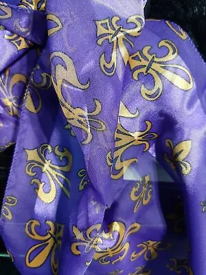 New Orleans Mardi Gras  Purple Fleur-de-lis Scarf 💜💚💛  • $12