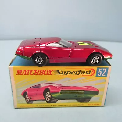 MATCHBOX Superfast 52A Dodge Charger Dark Red / RARE YELLOW & BLACK LABEL • $14.49