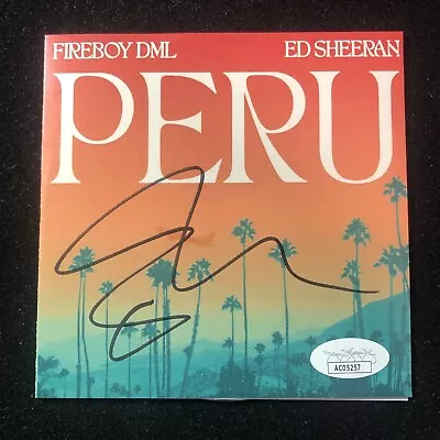 Ed Sheeran Signed PERU CD Sleeve Autograph AUTO JSA COA Fireboy DML UK Exclusive • $50