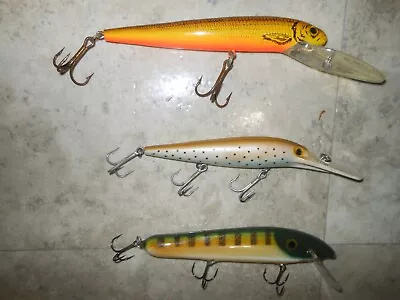 YOU GET ALL 3! - -  Huge 7  Pike / Musky Fishing Lures - - PROBABLY NEVER USED!! • $19.95