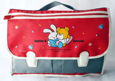 Rare Vintage 80's Flomo Kathie & Johnnie Anime School Bag Backpack Taiwan New ! • $68.37