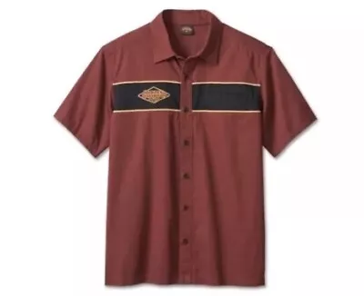 NWT Harley-Davidson Men's Rum Raisin 120th  Anniversary Mechanic Shirt Sz 2XL • $39.99