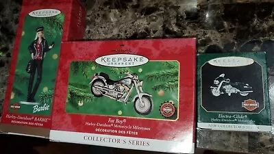 Hallmark Keepsake Harley Davidson Collectible Ornaments Lot Of 3 Christmas • $22.99