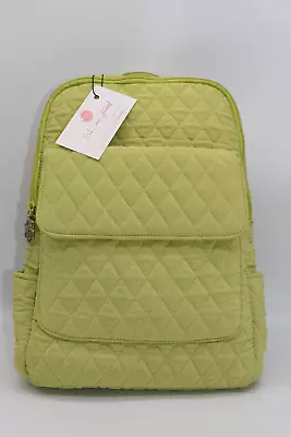 Vera Bradley Microfiber Backpack In  Key Lime  Pattern • $20.88