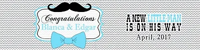 Bow Ties And Mustaches Baby Shower Themed Water Bottle Labels Easy To Use • $24.95