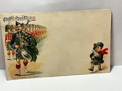 Scotland PERTH DYE WORKS Advert BAGPIPE PLAYERS Posted 1906 POSTCARD 17/1 • £6