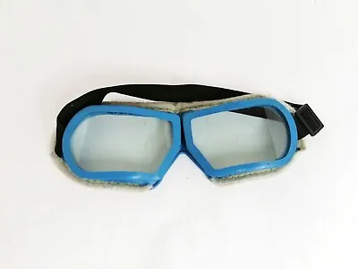 Vintage Safety Industrial Goggles Clear Glass Steampunk Motorcycle Aviator • $27