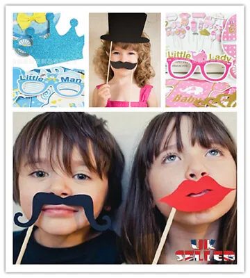 UK Photo Booth Props Mask Mustache Boy Wedding Funny Party Birthday Decor DIY • $3.14