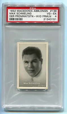 1932 Macedonia W/o Framelines 139 Max Schmeling Boxing Card PSA 4 Pop 1 0 Highr • $299.99