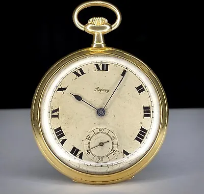1907 18ct Asprey Slim Pocket Watch Rare Calendar Complication Brevet 24914 • £2400