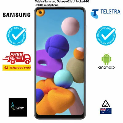 Telstra Samsung Galaxy A21s (4GX Blue Tick   32GB/3GB) - Black • $348.88