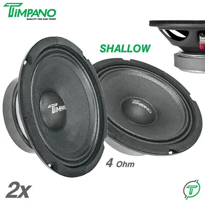2x Timpano 6.5″ Car Audio Speakers TPT-M6-4 OEM Replacement 400 Watts 4 Ohm • $34.95