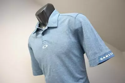 Oakley Golf Polo Wicking Regular Fit Blue Athletic Short Sleeve Mens Sz Medium • $24.99